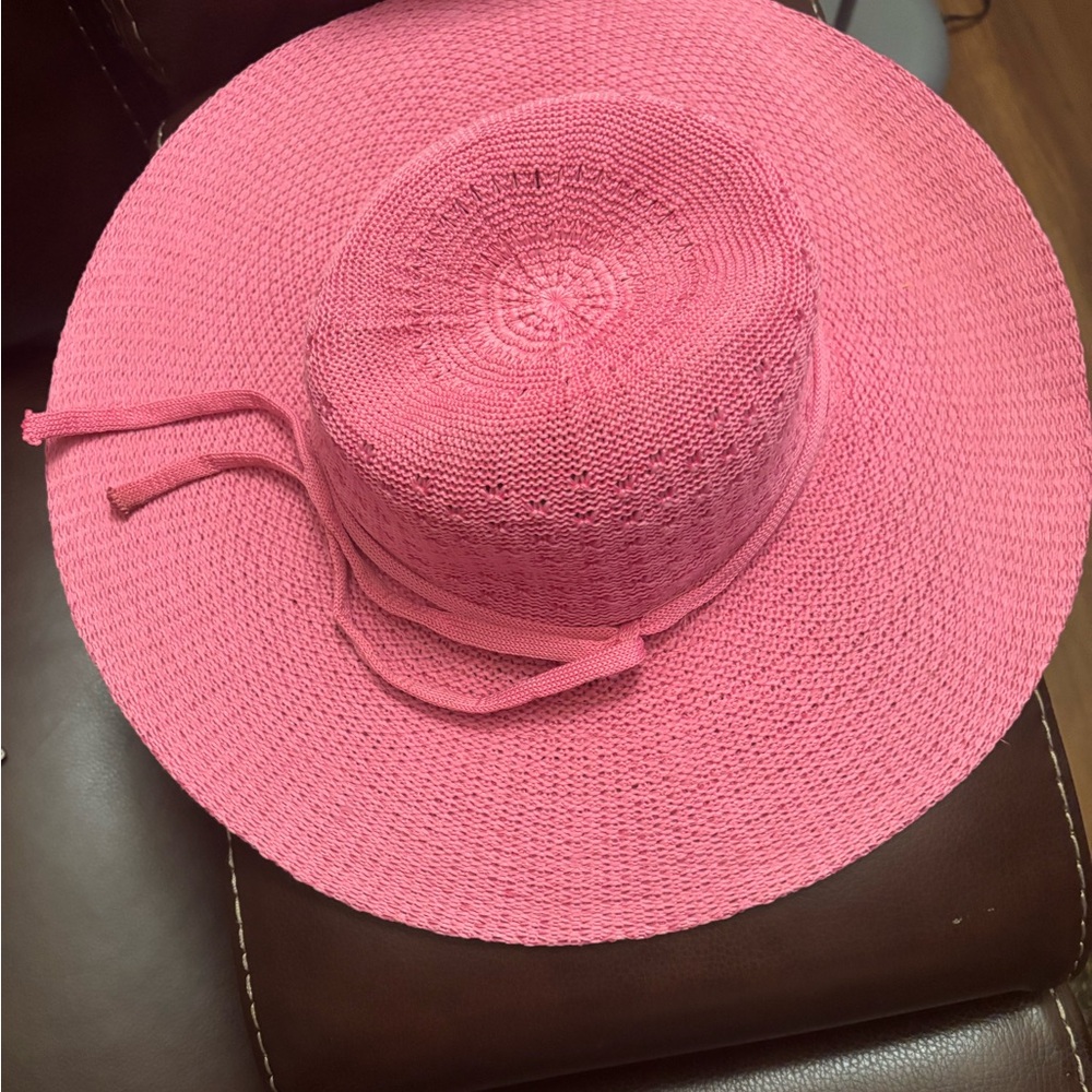 Women’s Pink Wide Brim Sun Hat